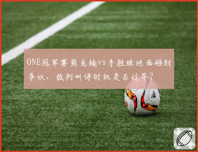 ONE冠军赛熊竞楠vs李胜珠地面砸肘争议，裁判叫停时机是否过早？